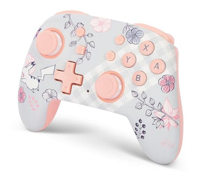 PowerA Nano Enhanced Wireless Controller for Nintendo Switch - Pikachu Garden, mini, portable, gamepad, motion controls, bluetooth - color: Pikachu Garden