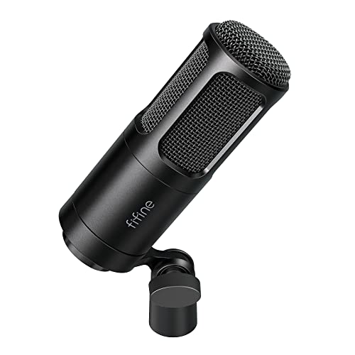 FIFINE K669D XLR Dynamic Microphone Metal for Vocal, Recording | Studio Metal Mic for Podcasting, Cardioid Pattern, Streaming Voice-Over Dubbing Video with Audio Mixer/Audio Interface