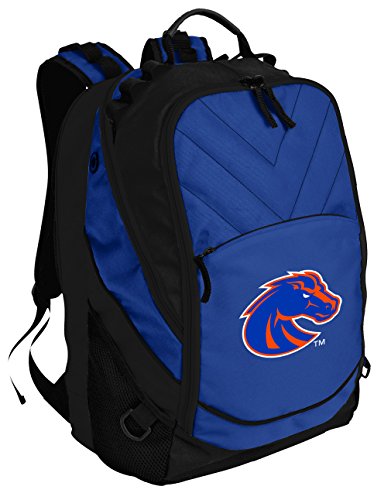 Broad Bay Boise State Backpack | Official BSU Broncos Logo, Padded Laptop Computer Section, Premium 600 Denier Nylon Fabric, - color: Blue
