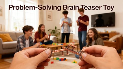 Traditional Metal Brain Teaser – Classic Puzzle Toy for Logic & Skill Development (Keys) | Metal, keys interlocking design, logic and patience, durable, for kids adults, IQ puzzle, group play
