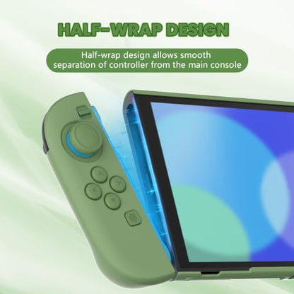 PlayVital Protective Case for Nintendo Switch 2 - Cute Dockable Hard Case Shell for Switch 2 with Thumb Grip & Sticker & Button Caps, Anti-Scratch & Shockproof Cover Skin - Matcha Green - color: Matcha Green