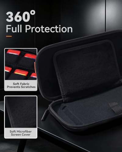 Slim Switch 2 Carrying Case, Protective Hard Shell Case with 12 Game Card Slots, Portable Lightweight Travel Case for Switch 2 with Military-Grade Protection, Soft Inner Screen Cover, Tactical Style