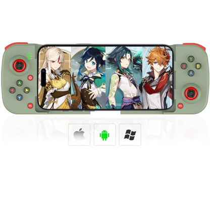 Megadream Mobile Game Controller Gamepad for iPhone iOS Android PC: Works with iPhone 16/15/14/13/12/11, iPad, Samsung Galaxy, TCL, Tablet, Call of Duty, Minecraft - Directly Play (Green) - color: Green