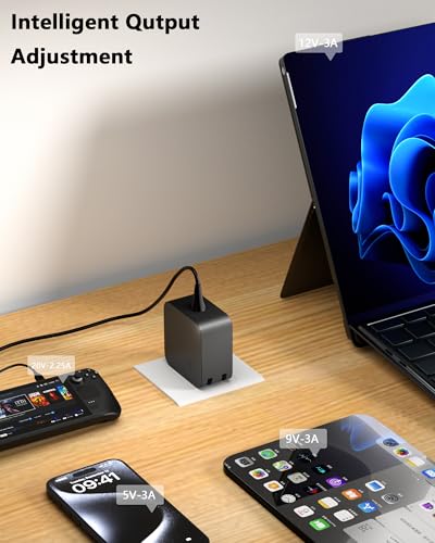 65W USB C Fast Charger Compatible with Nintendo Switch 2 Steam Deck OLED & ROG Ally/TV Dock/Quest 3/ Play-Station Portal,JBL Xtreme 4 AC Adapter with Foldable Plug & 6.6FT USB-C Cable