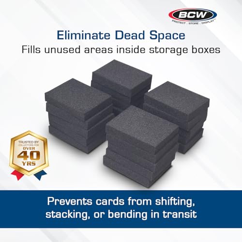 BCW Monster Pads - 20 Pack | Card Dividers for Trading Card Storage Boxes | Acid-Free Foam Inserts | Expanding Foam Spacers for Cards | Protect & Organize Collectible Cards