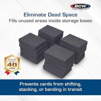 BCW Monster Pads - 20 Pack | Card Dividers for Trading Card Storage Boxes | Acid-Free Foam Inserts | Expanding Foam Spacers for Cards | Protect & Organize Collectible Cards