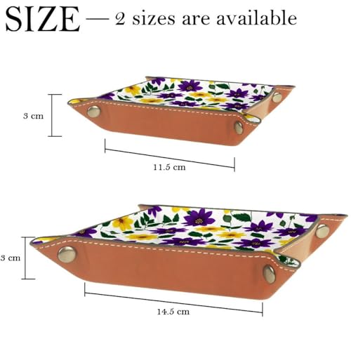 Purple Yellow Flowers Dice Tray Dice Rolling Tray Folding Dice Holder for Dice Games, Like RPG, DND and Other Table Games - color: Multi 1