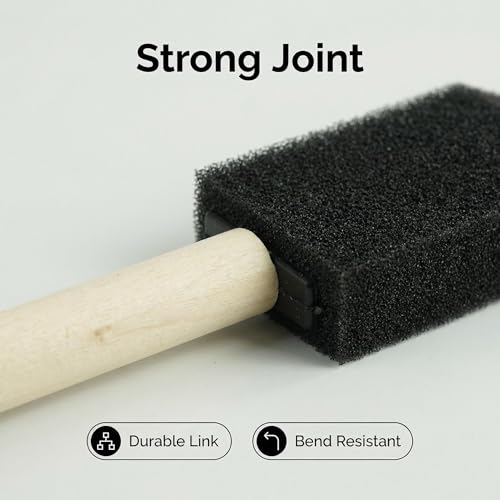 Foam Brush 25pcs with High Density Foam for Multi Project(1/2", 1", 2", 3") - size: 1/2"-3" assorted 25pcs