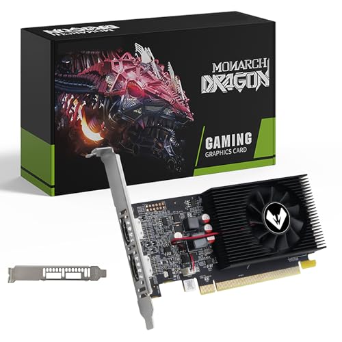 MOUGOL AMD Radeon R7 350 4GB GDDR3 Low Profile Graphics Card, 2*HDMI Port | 128-Bit 512SP GPU with Half-Height Design for SFF Slim Desktop PCs, Supports Windows 10/8.1/7 (Not Win11 Compatible)