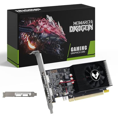 MOUGOL AMD Radeon R7 350 4GB GDDR3 Low Profile Graphics Card, 2*HDMI Port | 128-Bit 512SP GPU with Half-Height Design for SFF Slim Desktop PCs, Supports Windows 10/8.1/7 (Not Win11 Compatible)