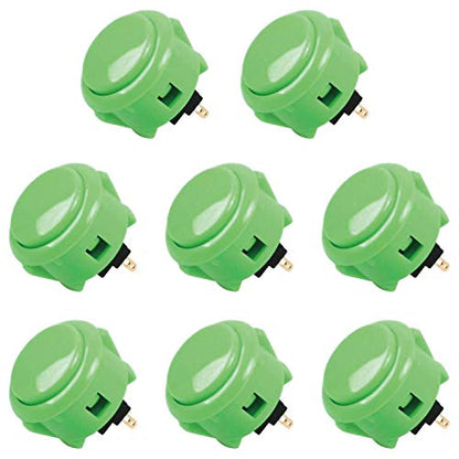Sanwa JLF-TP-8YT Joystick + Sanwa 8 pcs OBSF-30 Push Button Bundle Kit Color : Green - for Arcade Game 4 & 8 Way Adjustable, Compatible with Catz Mad SF4 Tournament Joystick S@NWA - color: Green