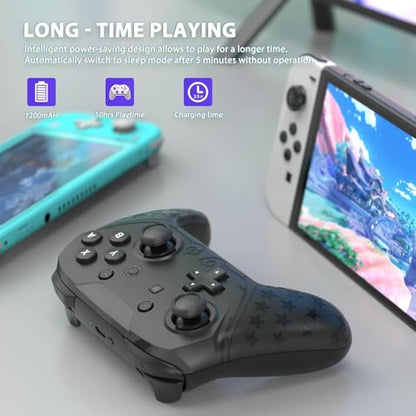 YCCTEAM Wireless Pro Controller Gamepad Compatible with Switch/Lite/Oled controller,Support Amibo, Wakeup, Screenshot and Vibration Functions