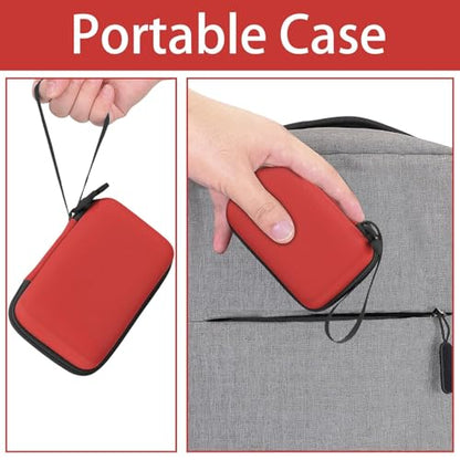 Aenllosi Hard Case for Blaze Atari/Technos/Taito/Capcom Super/Neo-Geo/Data | Red, EVA case construction, Water-resistant design, Mesh pocket for accessories, Smooth zipper access, Case only - size: for Atari