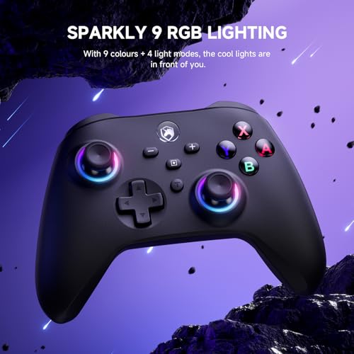 ECHTPower Switch 2 Controller, 2025 Wireless Controller with RGB/Macro/Shift/Turbo/Vibration, 1000mAh Bluetooth Controller Compatible with Switch/Switch 2/PC/Adroid/iOS - color: Dark