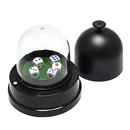 Automatic Lucky Dice Roller Cup Set with 5 Dices for KTV Pub Bar Family Friends Party Games EK1883 - size: Medium