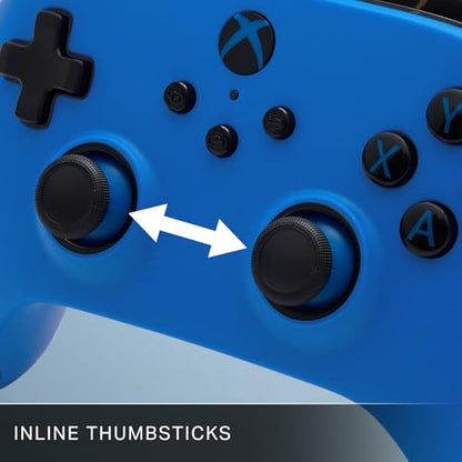 PowerA Symmetric Wired Controller for Xbox Series X|S - Blue, Officially licensed, Inline Thumbstick Layout, Windows 10/11 compatible, Dual Rumble Motors, Impulse Triggers, 3.5 mm Audio Jack - style: Blue Symmetric
