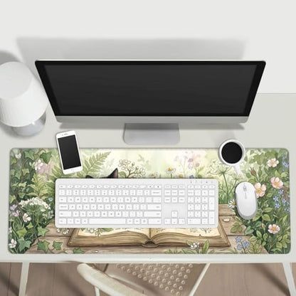 Extended Gaming Mouse Pad, Large Mouse Mat, XL Desk Pad for Keyboard and Mouse, Non-Slip Rubber Base & Stitched Edges for Gamer Office 31.5x11.8 in - color: 18