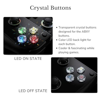 Digital Dynasty Bluetooth Mobile Gaming Controller for Switch, iOS, Android & Tablets, Wireless Gamepad with Adjustable Clip, Dual Vibration, Key Mapping Support
