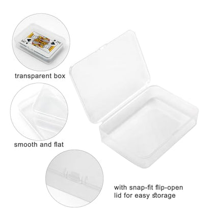 8 Pack Playing Card Deck Box, Plastic Card Case Holder for Gaming Card Storage (NO Cards) - style: 8Pack