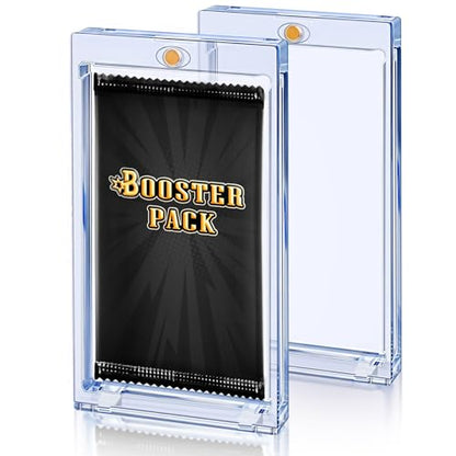 2 Pack Card Booster Pack Display Holder, Magnetic Card Holder for Card Booster Pack, UV Protection