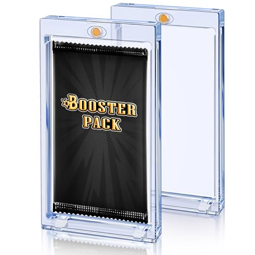 2 Pack Card Booster Pack Display Holder, Magnetic Card Holder for Card Booster Pack, UV Protection