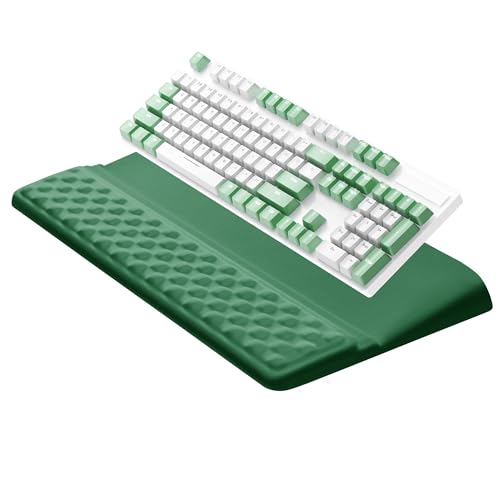 Ospelelf Keyboard Wrist Rest Pad, Comfy Ergonomic Keyboard Stand Riser Holder, Computer Wrist Support Cushion forTyping, Green - color: Green