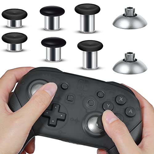 Controller Metal Thumbsticks Replacement for Nintendo Switch Pro Controller 8 in 1 Swap Magnetic Analog Thumb Sticks Set Joystick Parts Repair Accessories Kit