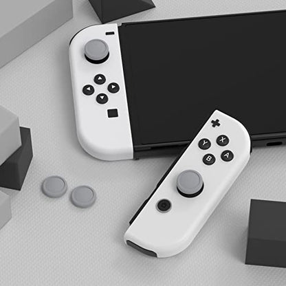 eXtremeRate PlayVital Switch Joystick Caps, Switch Lite Thumbstick Caps, Silicone Analog Cover for OLED Joycon Thumb Grips - Fleeting Gray - color: Fleeting Gray