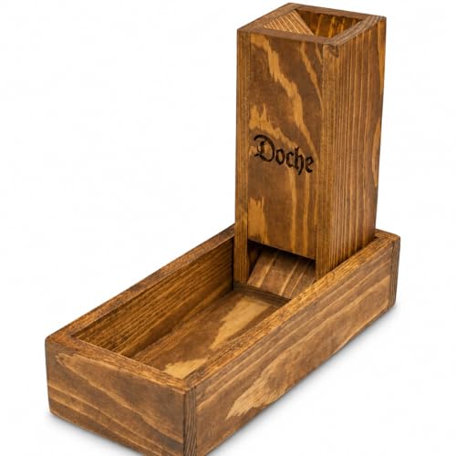 Personalized DND Gift – Custom Wooden Dice Tower with Tray, Engraved RPG Dice Roller, Dungeon Master Gift, Unique Gift for DND Player, Tabletop Gaming Accessory