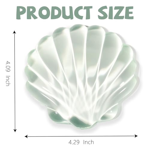 Gel Wrist Rest for Keyboard and Mouse Green Shell Keyboard Wrist Rest Set Ergonomic Cute Transparent Clear Cool Mouse Wrist Pad Silicone Non-Slip Support for Computer Gaming Home Office Ocean Beach - color: Seashell Green