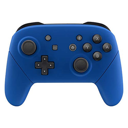 eXtremeRate Blue Faceplate Backplate Handles for Nintendo Switch Pro Controller, Soft Touch DIY Replacement Grip Housing Shell Cover for Nintendo Switch Pro - Controller NOT Included - color: Blue