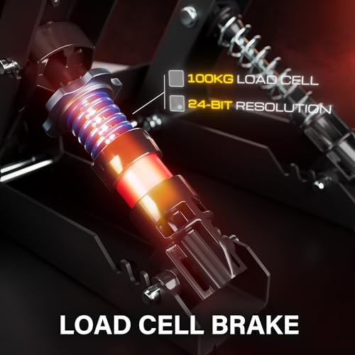 Thrustmaster Raceline Pedals III LC with Load Cell - PS5, XBOX & PC | 220 lb brake sensor, 24-bit resolution, H.E.A.R.T gas & clutch pedals, 100% metal, modular, pressure tuning thru software - style: Raceline Pedals III LC