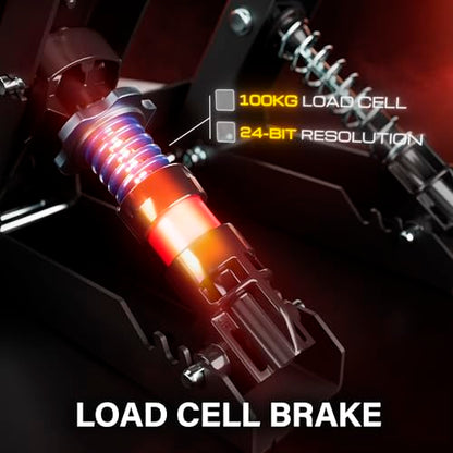 Thrustmaster Raceline Pedals III LC with Load Cell - PS5, XBOX & PC | 220 lb brake sensor, 24-bit resolution, H.E.A.R.T gas & clutch pedals, 100% metal, modular, pressure tuning thru software - style: Raceline Pedals III LC