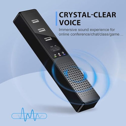 3 in 1 USB Computer Speaker with Microphone, PC Laptop Desktop Conference Speaker with Mic for Smart Home Office and Online Study，360 Degree Enhanced (1-Classic) - style: Classic