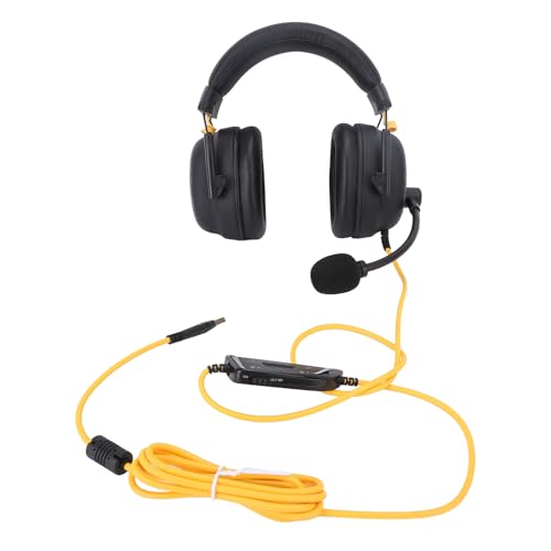 Gaming Headset, 7.1 Surround Sound AI Noise Canceling Mic USB Headset, Wired Gaming Headphones with Custom EQ Lightweight Design for PC Laptop Work Call Center (Black) - color: Black