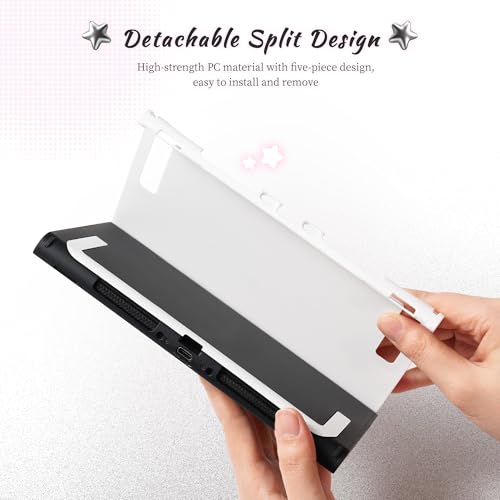 GeekShare Slim Protective Case Compatible with Switch 2 (2025), Anti-Scratche and Shock-Absorption Dockable Hard Shell for Switch 2 Game Console - Angel Descended - color: Star Angel Cat