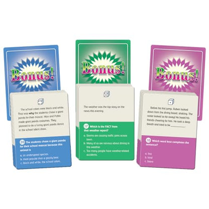 Really Good Stuff Comprehension Game Trio, Grades 2-3 | Cause and Effect, Fact or Opinion & Context Clues, ELA Reading Activity, Homeschool Supplies - size: Grades 2-3, style: Cause and Effect, Fact Or Opinion & Context Clues