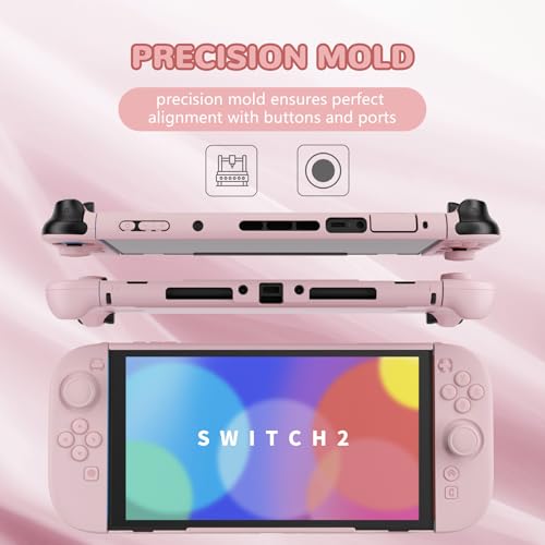 PlayVital Hard Case & Thumb Grips for Nintendo Switch 2 - Pink
