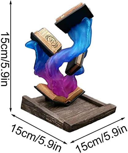 Thyggzjbs Magic Book Dice Tower,Tomes of Magics Dice Tower Magics Dice Tower Big Book Dice Tower Ornaments Clear Ornament Bulbs,Personalized Magic Dice Tower BookCollection (Purple+White) - color: Purple+white