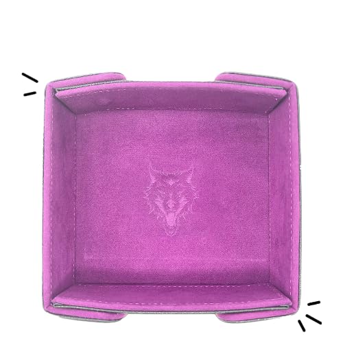 Norse Foundry Magnetic Folding Dice Tray - A Portable Option for Quieter Dice Rolling, or Dice Games, Perfect for Dice Enthusiasts, Playing Cards, RPG Players, and Dice Collectors (Purple) - color: Purple, style: Square
