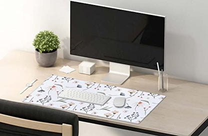 SSOIU Extra Large Flowers Desk Mat, Cute XXL Gaming Mouse Pad 35.5" X 15.7" - color: Flowers Desk Mat