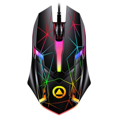 Gaming Mouse G6 Wired Game Mice Colorful Backlight 3 Button Mouse 3 Speed 1200 DPI RGB Game Mouse for Computer Laptop Notebook Accessory