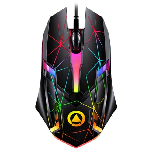 Gaming Mouse G6 Wired Game Mice Colorful Backlight 3 Button Mouse 3 Speed 1200 DPI RGB Game Mouse for Computer Laptop Notebook Accessory