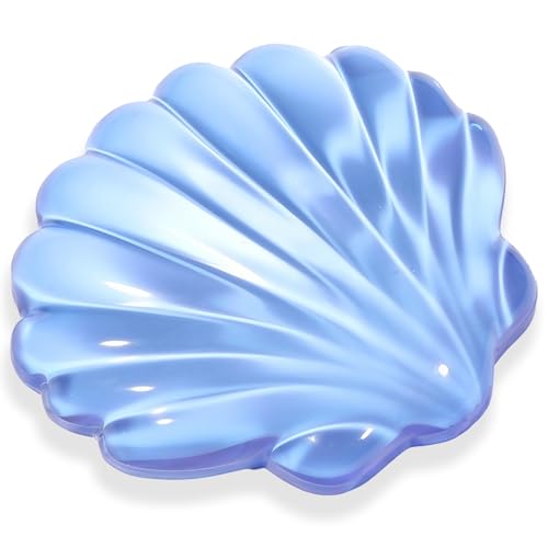 Gel Wrist Rest for Keyboard and Mouse Transparent Blue Shell Keyboard Wrist Rest Set Ergonomic Cute Clear Cool Ocean Beach Mouse Wrist Pad Silicone Non-Slip Support for Computer Gaming Home Office - color: Seashell Blue