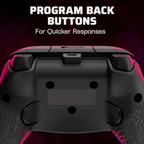 PDP Rematch Enhanced Wired Gaming Controller for Xbox Series X|S & Xbox One | Licensed for Xbox & PC, 2 Mappable Back Buttons, Adjustable Triggers, Audio Controls, Companion App, Gamepad, Spirit Red - color: Spirit Red, style: Controller