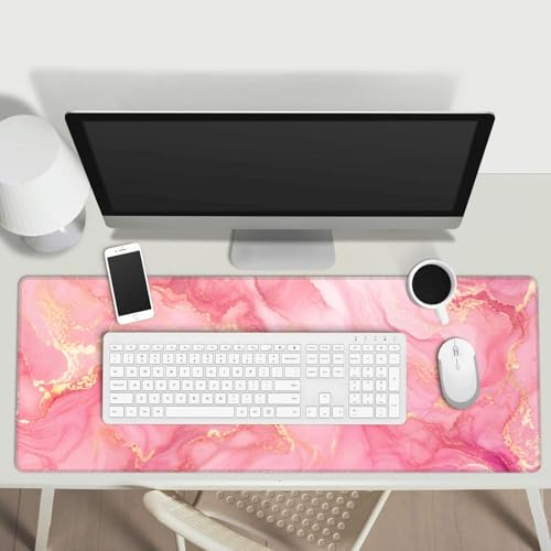 Extended Gaming Mouse Pad, Large Mouse Mat, XL Desk Pad for Keyboard and Mouse, Non-Slip Rubber Base & Stitched Edges for Gamer Office 31.5x11.8 in - color: 15