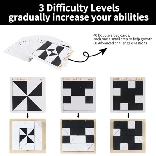Block Puzzle, Battle Blocks Game, 40 Challenge, Teens, IQ Test Mind Puzzle Toys, Birthday Gifts for Adult, Best Gifts