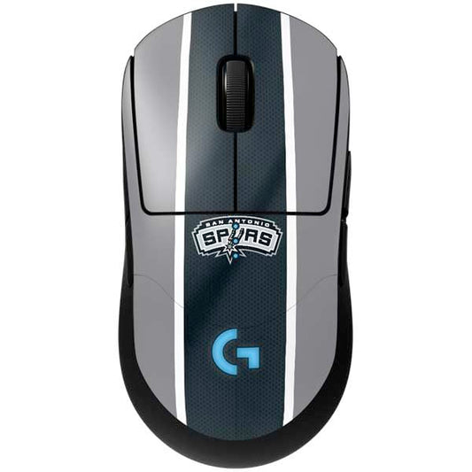 Skinit Decal Other Skin Compatible with G Pro Wireless Gaming Mouse - Officially Licensed NBA San Antonio Spurs Design - color: Black - NBASAN03