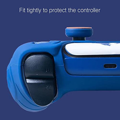 PERFECTSIGHT Cute Thumb Grip Caps for PlayStation 4/5, PS5, PS4, Xbox Series X/S, Xbox One, Switch PRO Controller, 4PCS Kawaii Soft Skin Rubber 3D Analog Thumbsticks Grips Joystick Cover, Blue - color: Blue