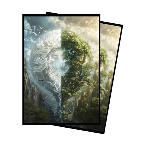 White Green - MTG Card Sleeves, 104ct, Standard Size, Smooth | Perfect for Double Sleeving, Smudge Resistant Matte Back, Standard 66x92mm - Compatible with Magic The Gathering & TCG Cards - color: White Green